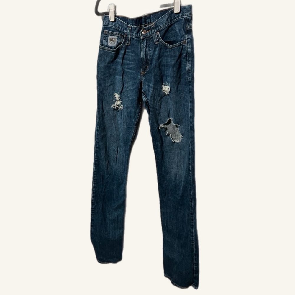 Cinch Women's Distressed Blue Jeans 26 x 38